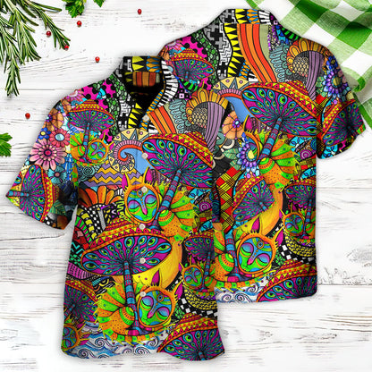 Hippie Peace Life Color Floral Style - Hawaiian Shirt 