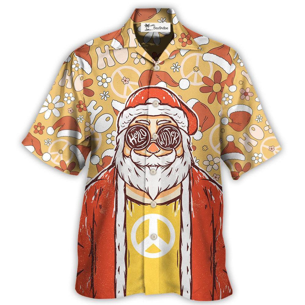 Hawaiian Shirt / Adults / S Christmas Santa Cutie Hippie Groovy - Hawaiian Shirt 
