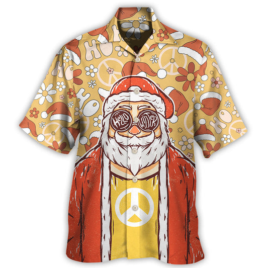 Hawaiian Shirt / Adults / S Christmas Santa Cutie Hippie Groovy - Hawaiian Shirt 