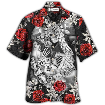 Hawaiian Shirt / Adults / S Skull Valentine's Day Art - Hawaiian Shirt 