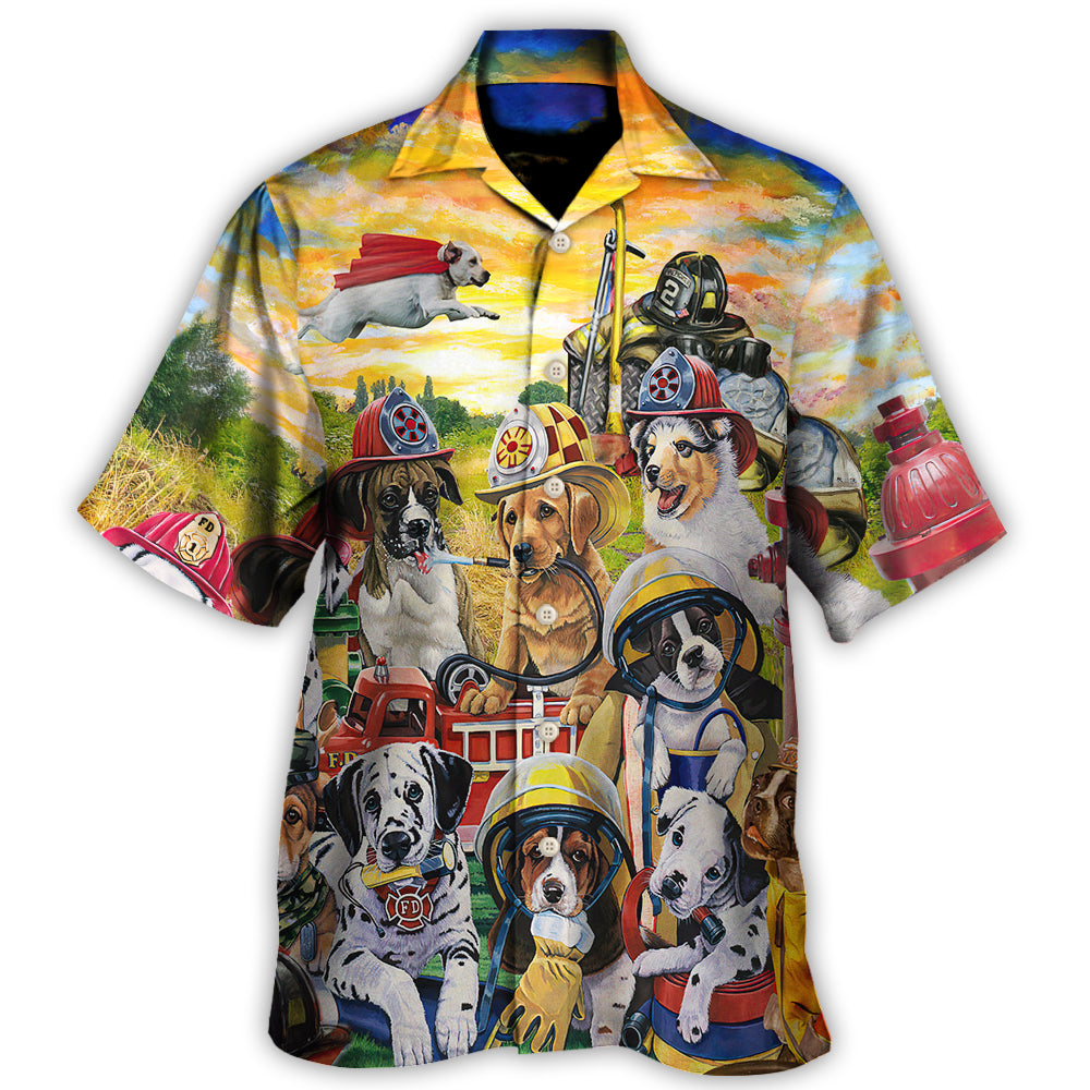 Hawaiian Shirt / Adults / S Dog Rescue Hero Helpers Rescued Is My Favorite Breed - Hawaiian Shirt 