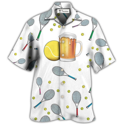 Hawaiian Shirt / Adults / S Beer I Like Beer And Tennis And Maybe 3 People - Hawaiian Shirt 