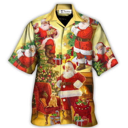 Hawaiian Shirt / Adults / S Christmas Santa Claus Story Happy Xmas Art Style TYPE - Hawaiian Shirt 