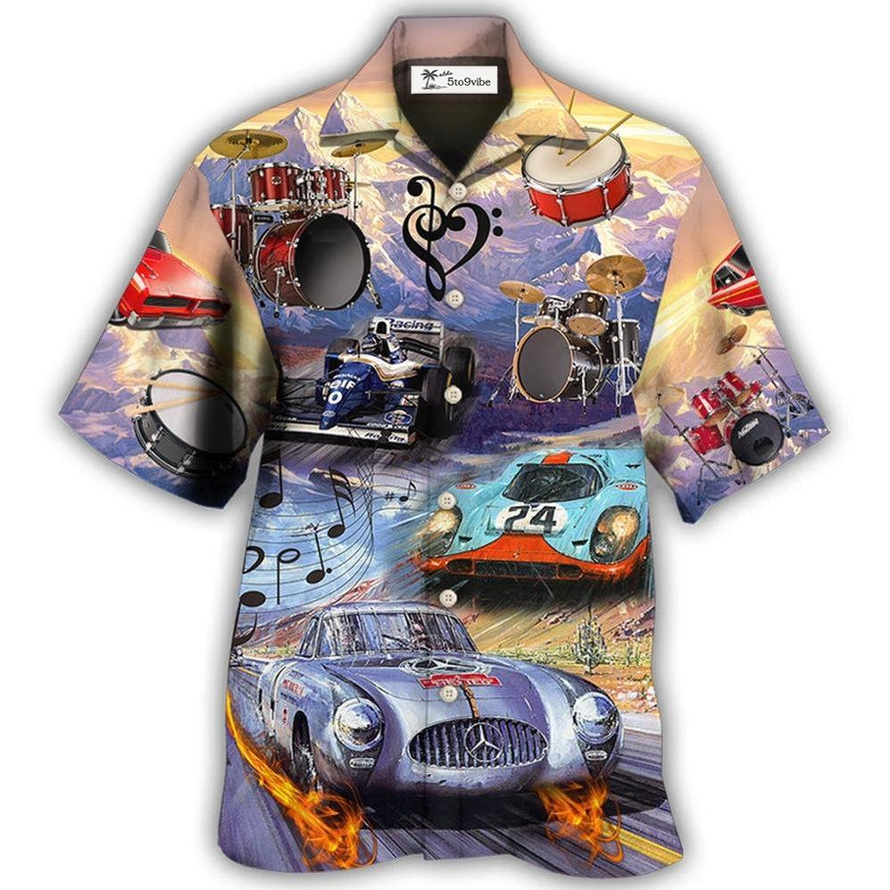 Hawaiian Shirt / Adults / S Racing And Drum Lover Music And Car - Hawaiian Shirt 