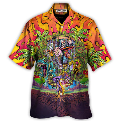 Hawaiian Shirt / Adults / S Disc Golf Ball Games Tree Tropical Island Paradise - Hawaiian Shirt 