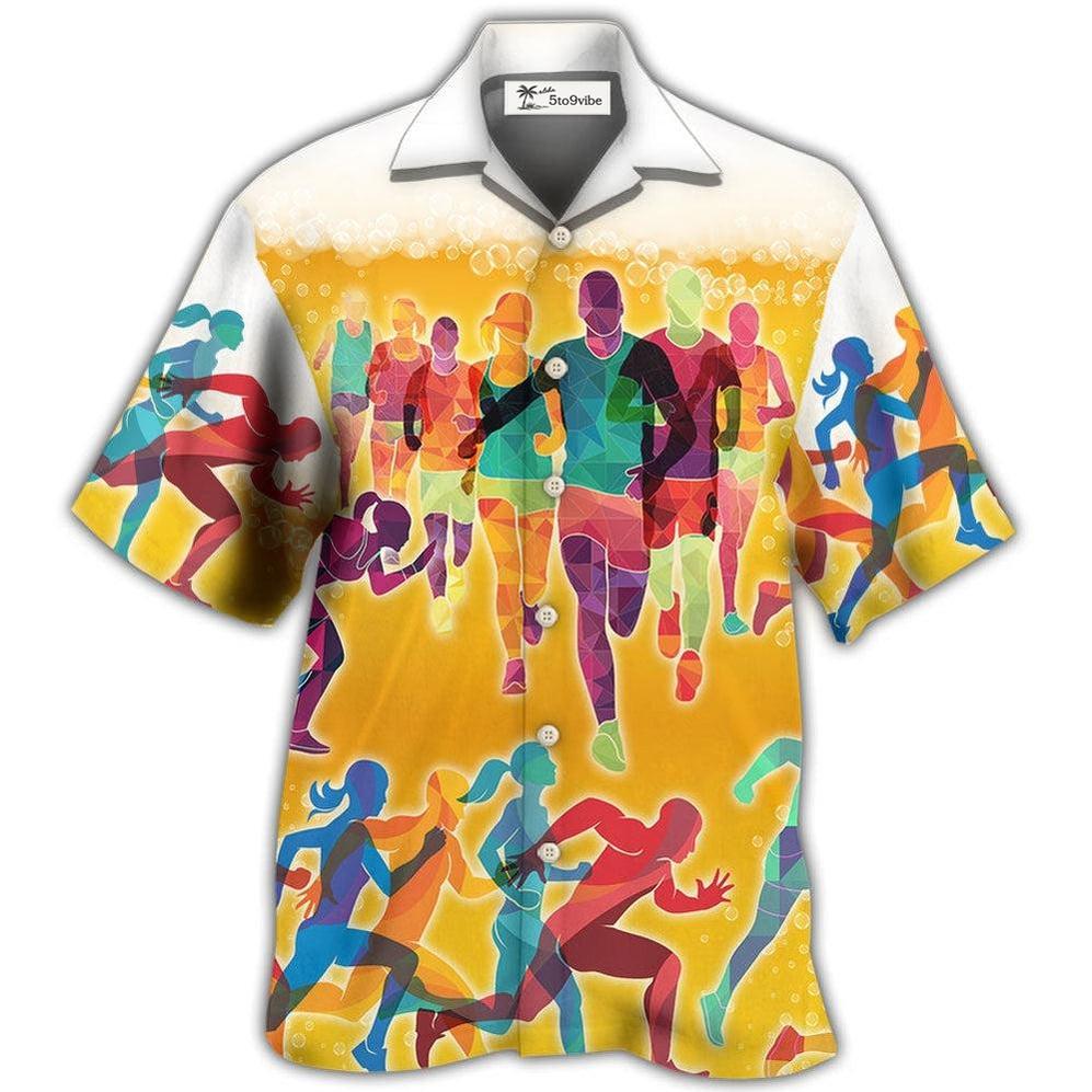 Hawaiian Shirt / Adults / S Beer I Like Beer And Running - Hawaiian Shirt 