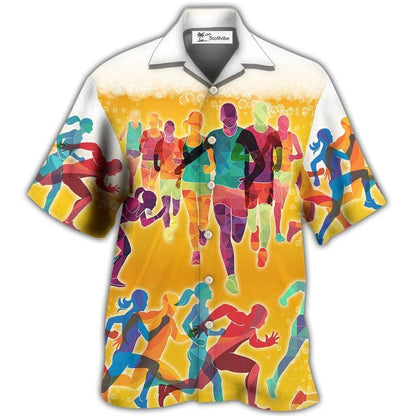 Hawaiian Shirt / Adults / S Beer I Like Beer And Running - Hawaiian Shirt 
