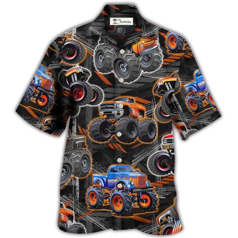 Hawaiian Shirt / Adults / S Monster Truck Racing Art - Hawaiian Shirt 