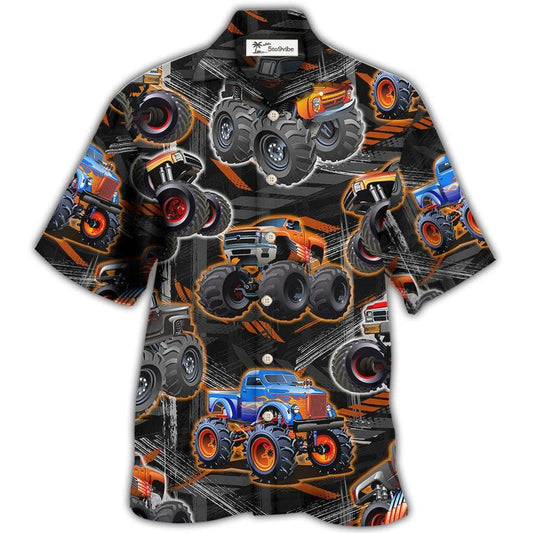 Hawaiian Shirt / Adults / S Monster Truck Racing Art - Hawaiian Shirt 