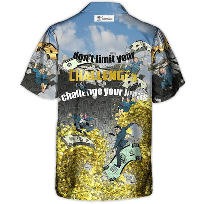 Parasailing Don't Limit Your Challenges Challenge Your Limit - Unisex Hawaiian Shirt For Men and Women