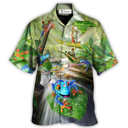 Hawaiian Shirt / Adults / S Frog Every Journey Begins With A Single Hop - Hawaiian Shirt 