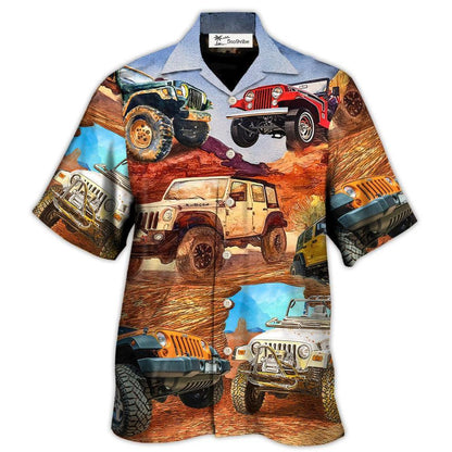 Hawaiian Shirt / Adults / S Jeep In The Desert Vintage Art Style - Hawaiian Shirt 