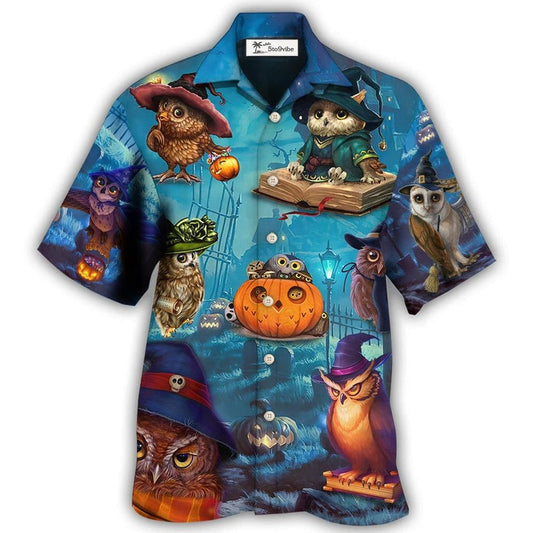 Hawaiian Shirt / Adults / S Halloween Owl Witch Sky Night - Hawaiian Shirt 