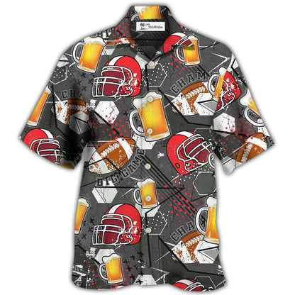 Hawaiian Shirt / Adults / S Beer I Like Beer And Rugby And Maybe 3 People - Hawaiian Shirt 