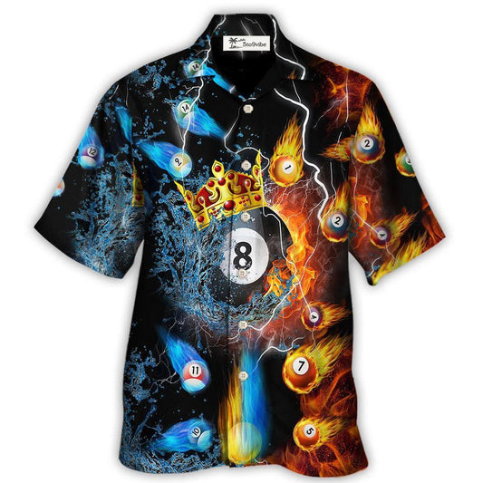 Hawaiian Shirt / Adults / S Billiard Fire And Water No 8 - Hawaiian Shirt 