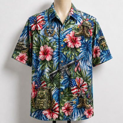 US Army Patriotic Veteran 250 Years America Premium Unisex Hawaiian Shirt For Men and Women