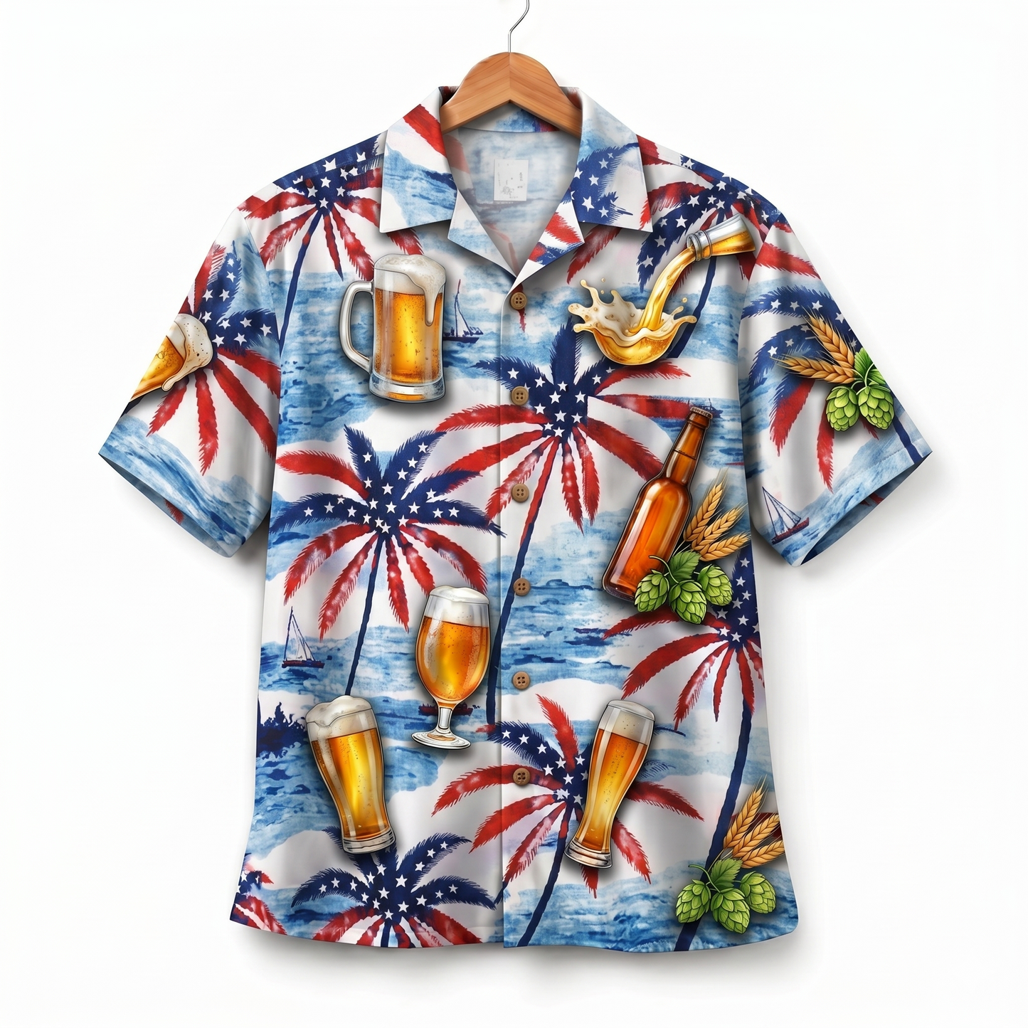 Beer Lover America 4th July 250 Years Anniversary Premium Unisex Hawaiian Shirt For Men and Women