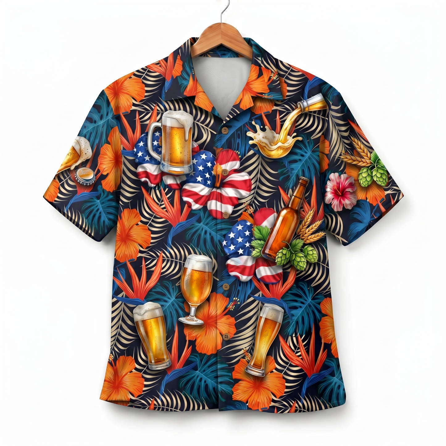 Beer Lover America 4th July 250 Years Anniversary Premium Unisex Hawaiian Shirt For Men and Women