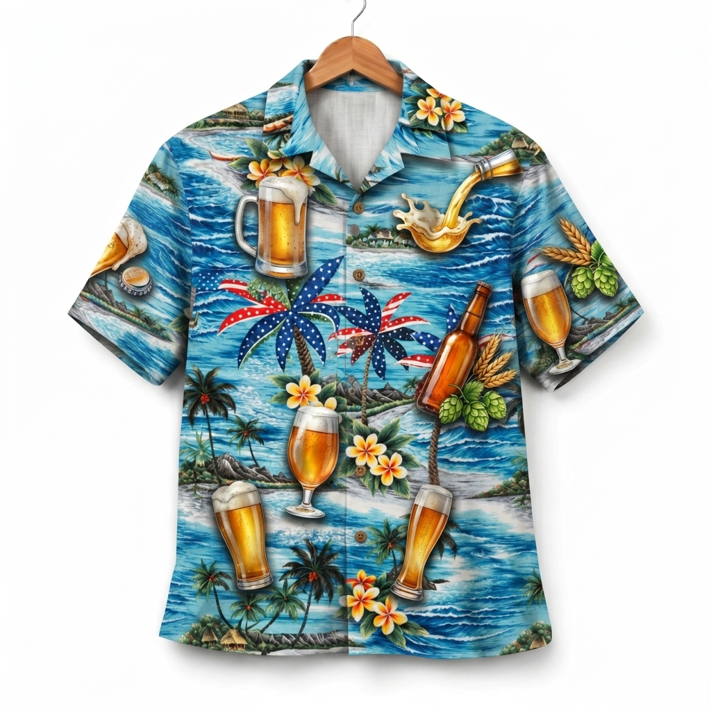Beer Lover America 4th July 250 Years Anniversary Premium Unisex Hawaiian Shirt For Men and Women