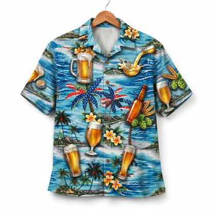 Beer Lover America 4th July 250 Years Anniversary Premium Unisex Hawaiian Shirt For Men and Women