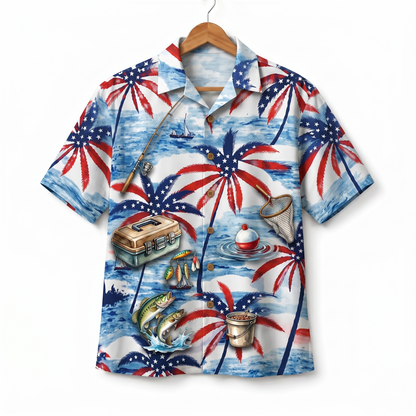 Fishing America 4th July 250 Years Anniversary Premium Unisex Hawaiian Shirt For Men and Women