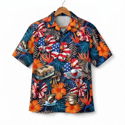 Fishing America 4th July 250 Years Anniversary Premium Unisex Hawaiian Shirt For Men and Women