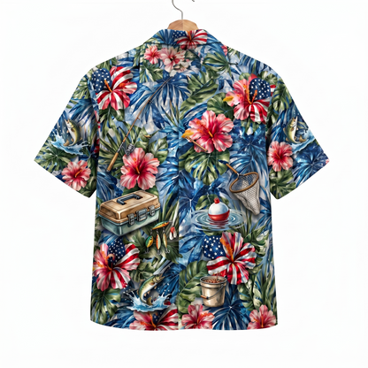 Fishing America 4th July 250 Years Anniversary Premium Unisex Hawaiian Shirt For Men and Women