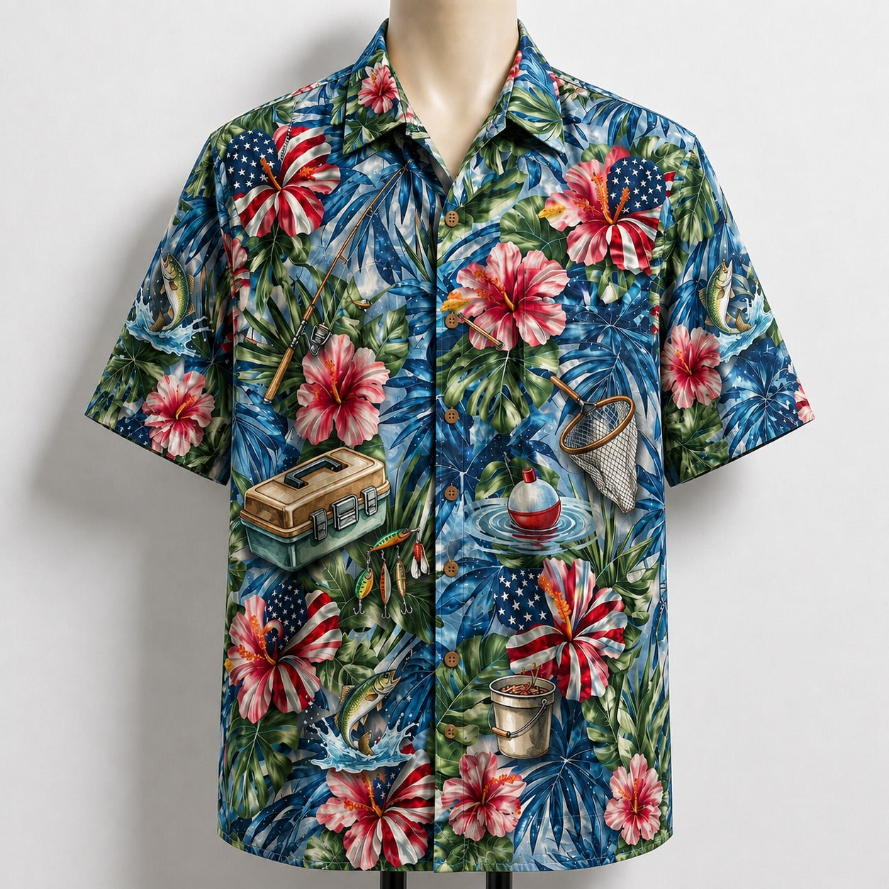 Fishing America 4th July 250 Years Anniversary Premium Unisex Hawaiian Shirt For Men and Women