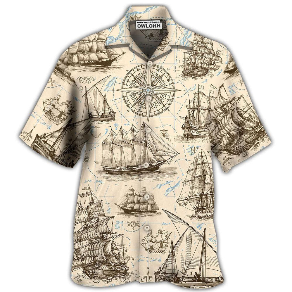 Hawaiian Shirt / Adults / S Sailing Vintage Pirate Map - Hawaiian Shirt 