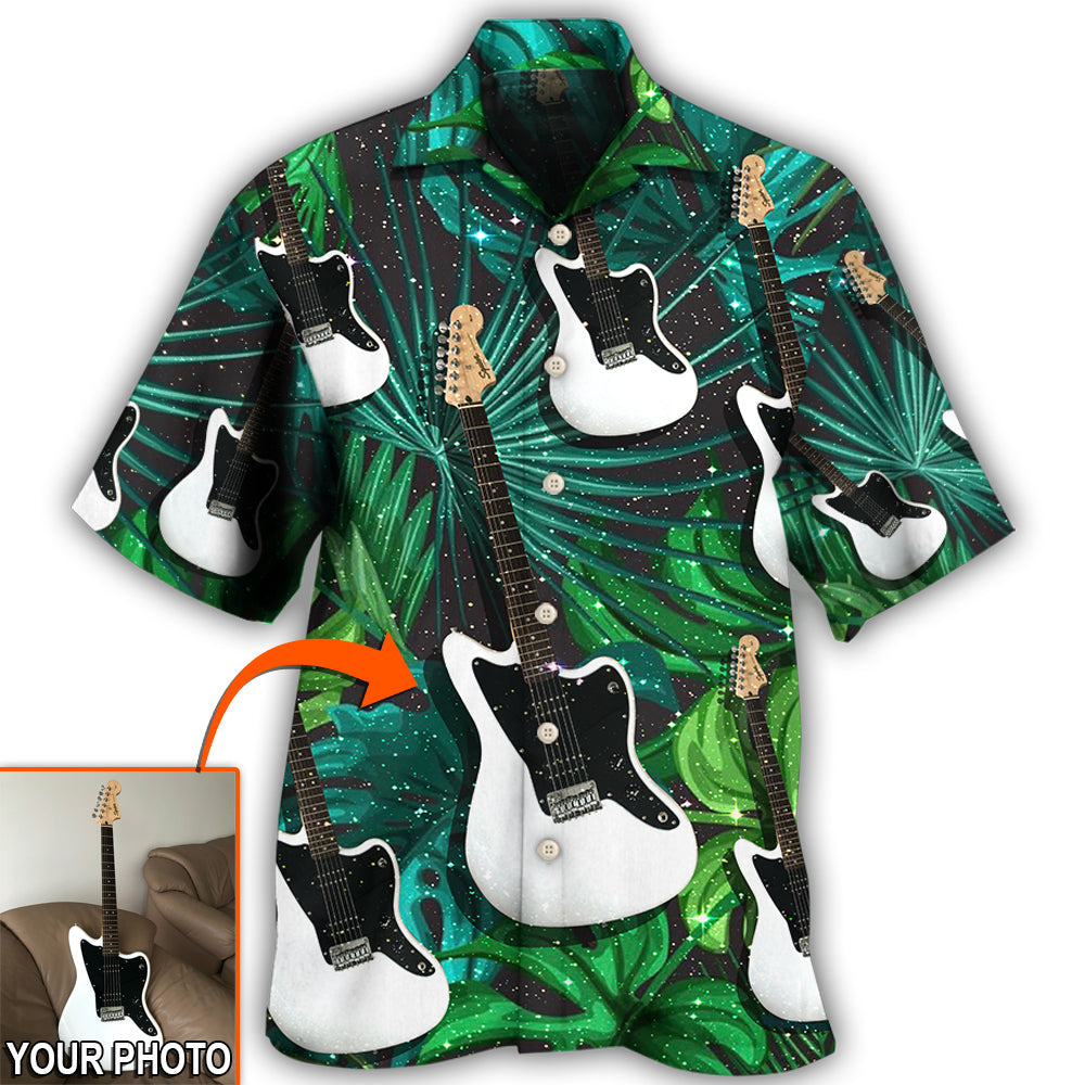 Electric Guitar / Adults / S Guitar Various Style Tropical Custom Photo - Hawaiian Shirt 