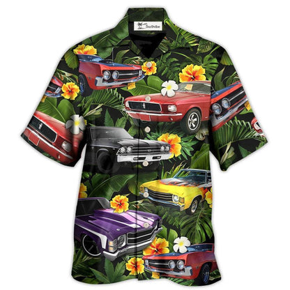 Hawaiian Shirt / Adults / S Muscle Car Tropical Vibe - Hawaiian Shirt 