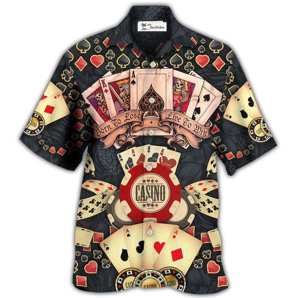 Hawaiian Shirt / Adults / S Poker Born To Lose Live To Win - Hawaiian Shirt 