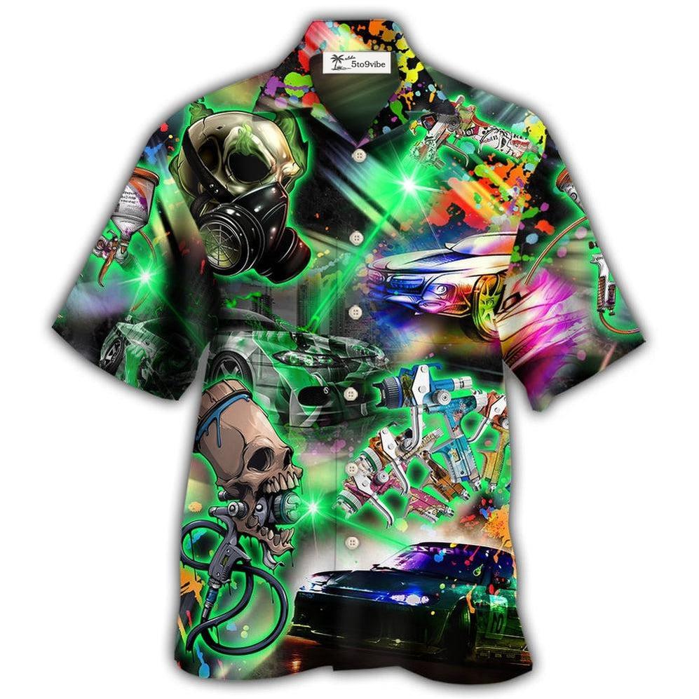 Hawaiian Shirt / Adults / S Auto Body Painter Amazing Skull Colorful - Hawaiian Shirt 