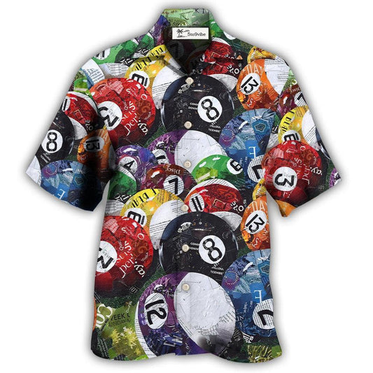 Hawaiian Shirt / Adults / S Billiard Balls Playing Pool - Hawaiian Shirt 