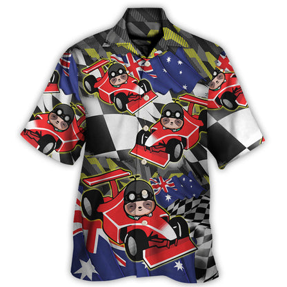 Sloth Racing Formula One Car Racing Australian Vibe - Hawaiian Shirt 