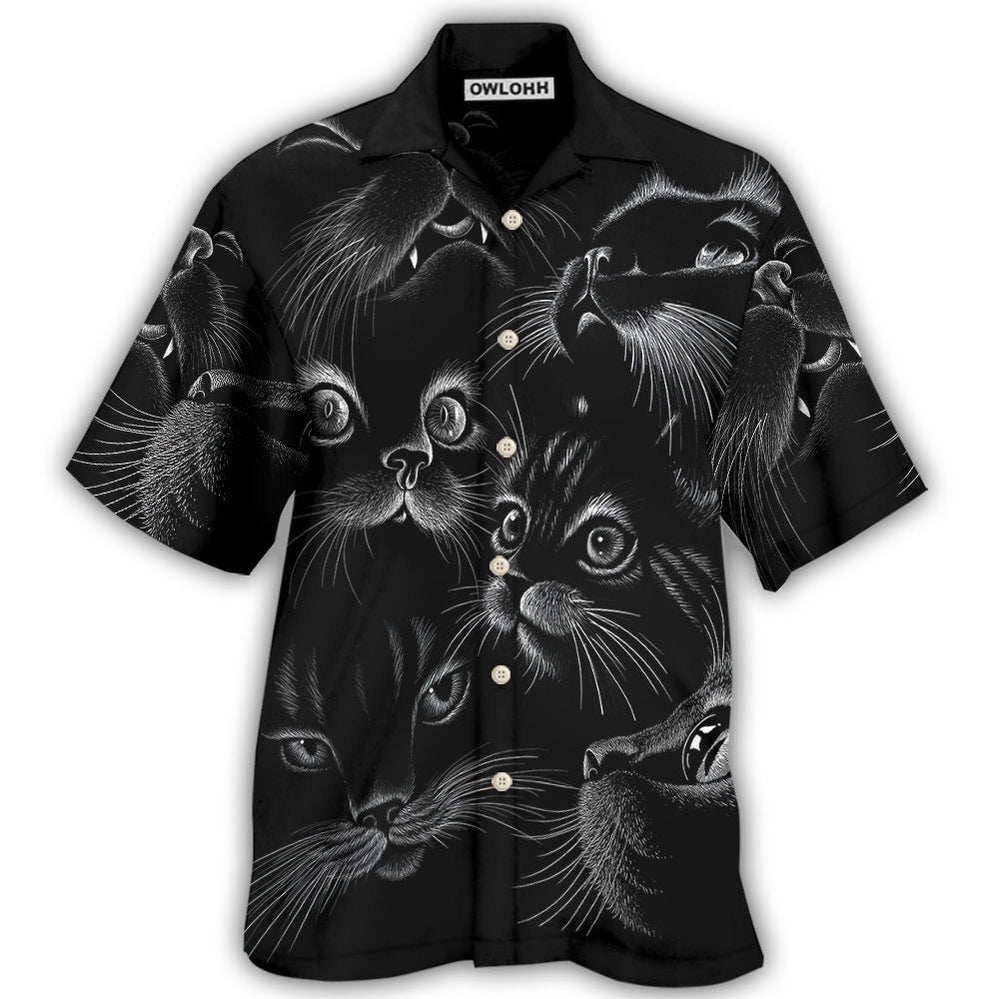 Hawaiian Shirt / Adults / S Black Cat Awesome Amazing Style - Hawaiian Shirt 
