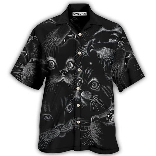 Hawaiian Shirt / Adults / S Black Cat Awesome Amazing Style - Hawaiian Shirt 