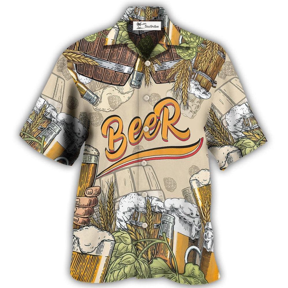 Hawaiian Shirt / Adults / S Beer Born To Drink - Hawaiian Shirt 