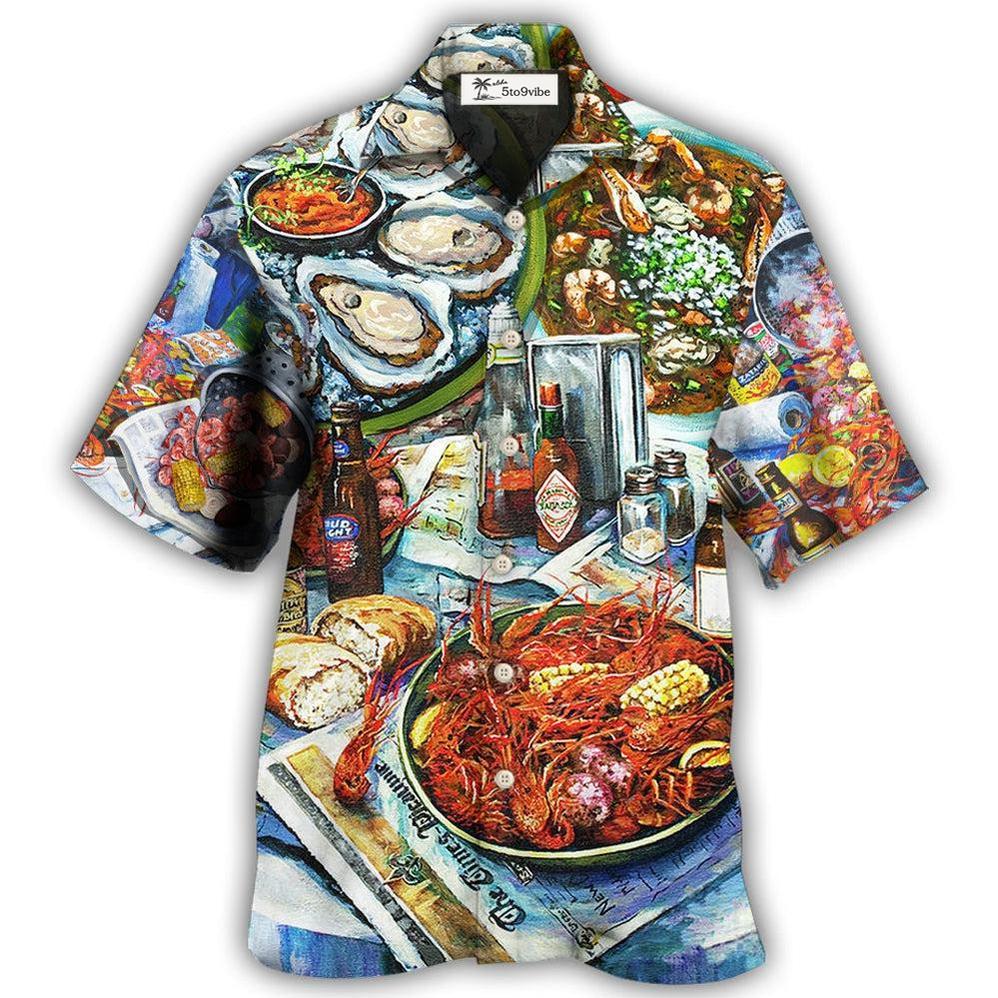 Hawaiian Shirt / Adults / S Food Sea Food And Drink Art Style - Hawaiian Shirt 