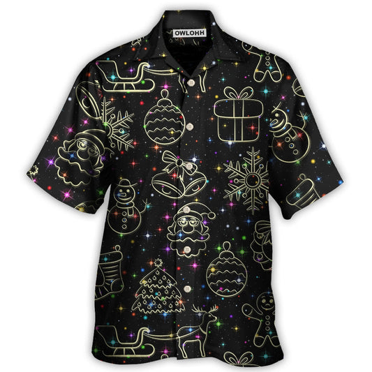 Hawaiian Shirt / Adults / S Christmas Neon Light Stary Amazing Night - Hawaiian Shirt 