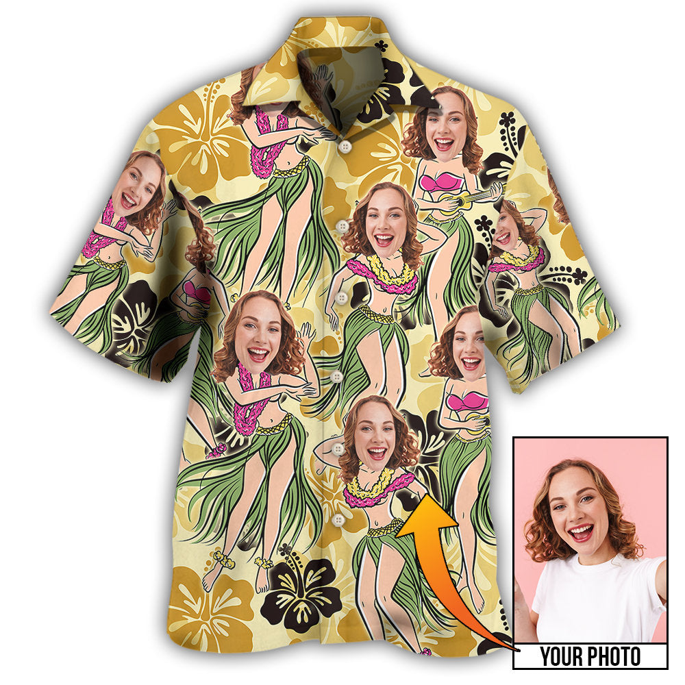 5 / Adults / S Face Funny Style Custom Photo - Hawaiian Shirt 