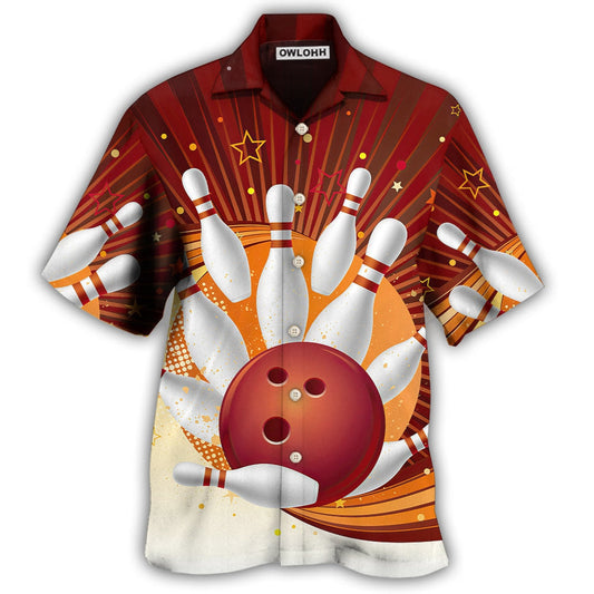 Hawaiian Shirt / Adults / S Bowling Strike Amazing Game Retro Style - Hawaiian Shirt 
