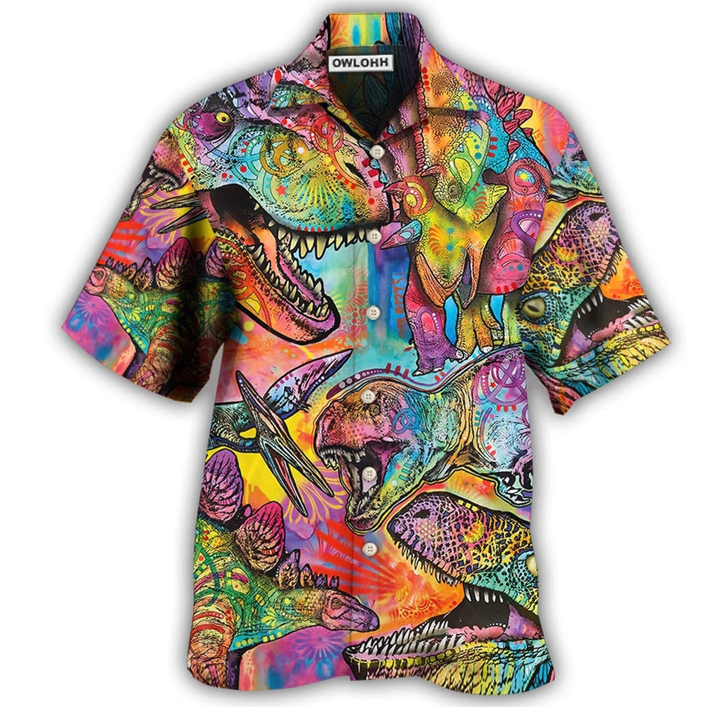 Hawaiian Shirt / Adults / S Dinosaur Colorful Art Style - Hawaiian Shirt 