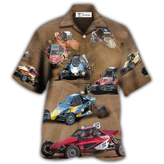 Hawaiian Shirt / Adults / S Autocross Cars Crazy Racing - Hawaiian Shirt 