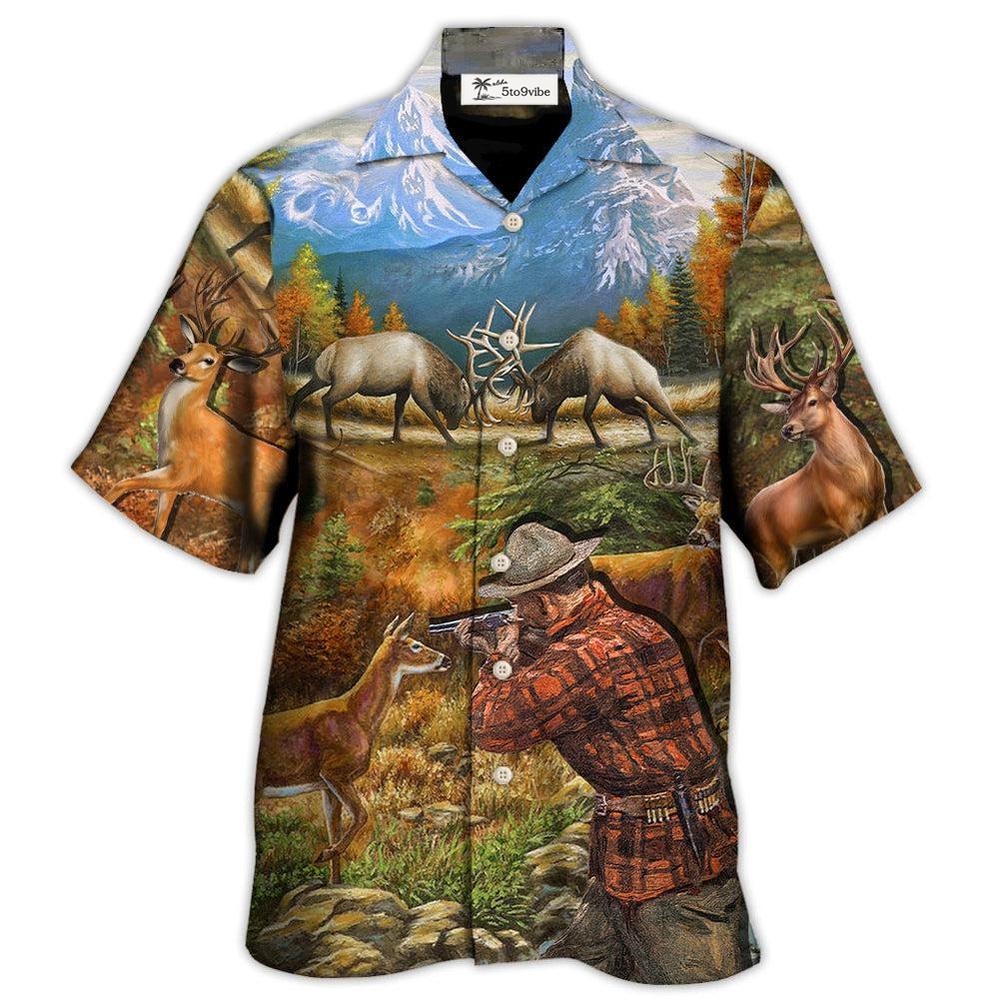 Hawaiian Shirt / Adults / S Hunting Deer Cool Art Style - Hawaiian Shirt 