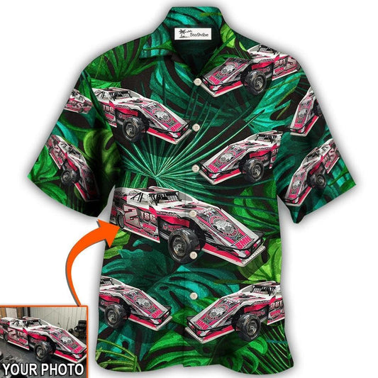 Hawaiian Shirt / Adults / S Car Dirty Track Racing Tropical Flower Custom Photo - Hawaiian Shirt 