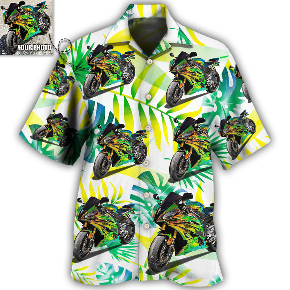 6 / Adults / S Motorcycle My Sweet Lover Custom Photo - Hawaiian Shirt 