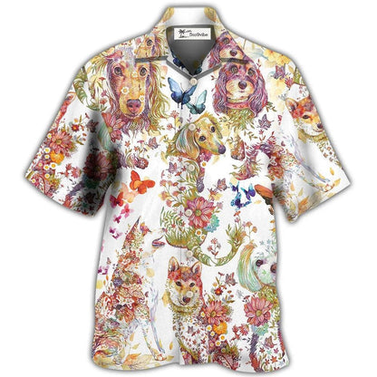 Hawaiian Shirt / Adults / S Dog I Like Dogs And Butterflies - Hawaiian Shirt 