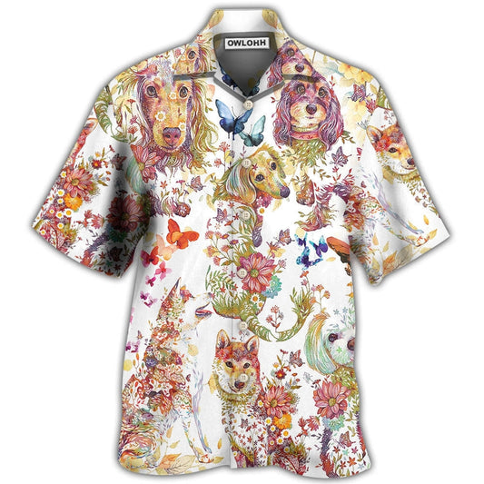Hawaiian Shirt / Adults / S Dog I Like Dogs And Butterflies - Hawaiian Shirt 