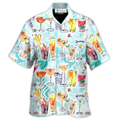 Hawaiian Shirt / Adults / S Wine Cocktail And Beach Tropical - Hawaiian Shirt 